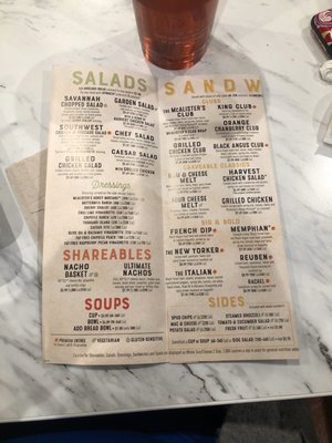 Menu photo 1 McAlister's Deli Tyler, TX