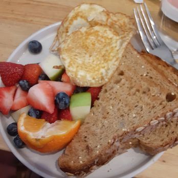Farmacy - 2 over-hard eggs, multigrain toast, Fresh Fruit - Southern Near Me - Knoxville, Tennessee