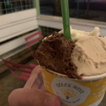 Dolce Neve - Chocolate, Pecan-Honey, and Madagascar Vanilla - Gelato Near Me - Austin, Texas
