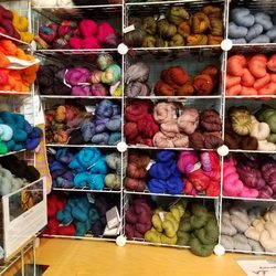 Backstitches Yarn Shop - So much yarn!