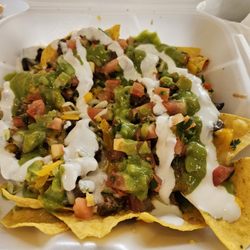 Super Burrito - Small amount of nachos