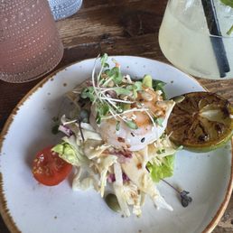 Shrimp taco - a seriously loaded bite of good taste Shrimp taco - a seriously loaded bite of good taste