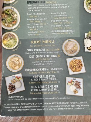 Menu photo 1 Pho Bar Vietnamese Kitchen Orlando, FL Menu photo 1 Pho Bar Vietnamese Kitchen Orlando, FL