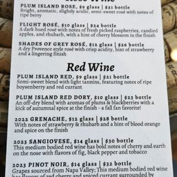 Tasting notes for their wines and ciders