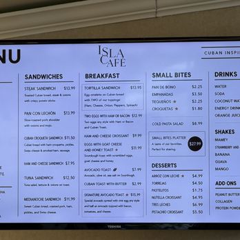 Isla Cafe - Menu - Cafes Near Me - Cutler Bay, Florida