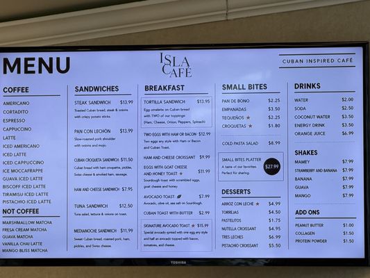 Menu photo 1 Isla Cafe Cutler Bay, FL Menu photo 1 Isla Cafe Cutler Bay, FL