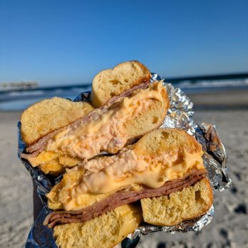 Beach Bagels & Subs - Egg and cheese, Taylor ham, and pimento cheese on an egg bagel - lifewithhanny - Breakfast & Brunch Near Me - Wilmington, North Carolina Beach Bagels & Subs - Egg and cheese, Taylor ham, and pimento cheese on an egg bagel - lifewithhanny - Breakfast & Brunch Near Me - Wilmington, North Carolina