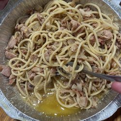 Carbonara (spaghetti and oil)