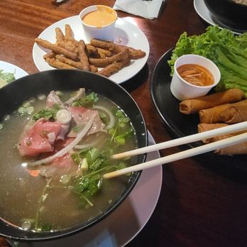 Pho May - Pho with beef. Egg roll and fried greenbeans. - Vietnamese Near Me - Hawaiian Gardens, California Pho May - Pho with beef. Egg roll and fried greenbeans. - Vietnamese Near Me - Hawaiian Gardens, California