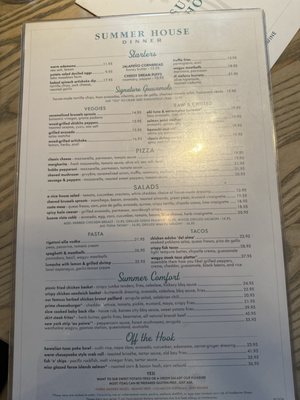 Menu photo 1 Summer House Las Vegas, NV