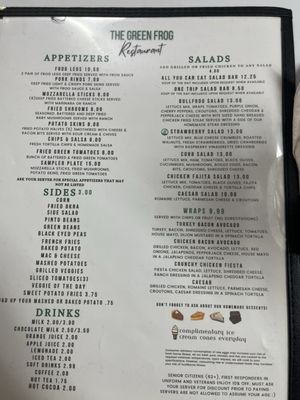 Menu photo 1 The Green Frog Jacksboro, TX Menu photo 1 The Green Frog Jacksboro, TX