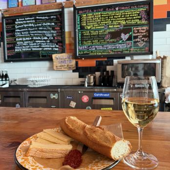 Banter Wine - Cheese board and wine at the counter - Wine Bars Near Me - El Cerrito, California