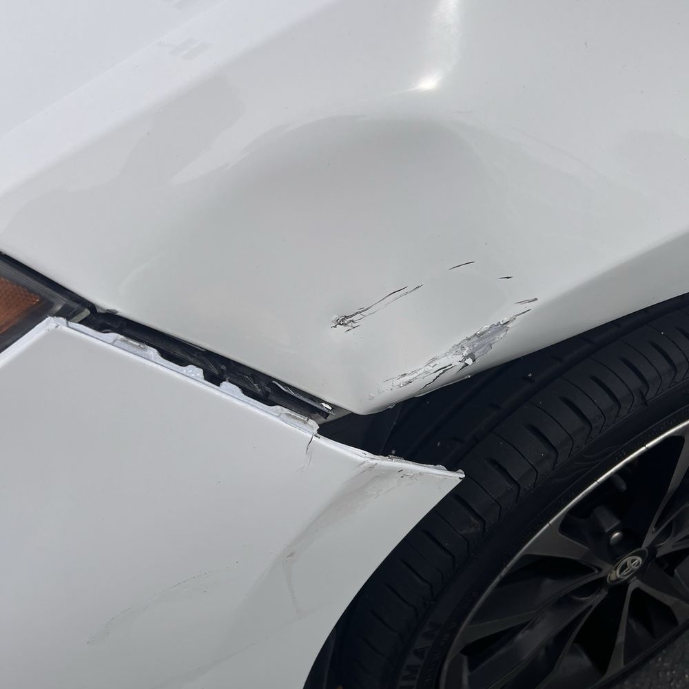 Classic Collision - Damage to fender and side panel - Auto Repair Near Me - Buford, Georgia