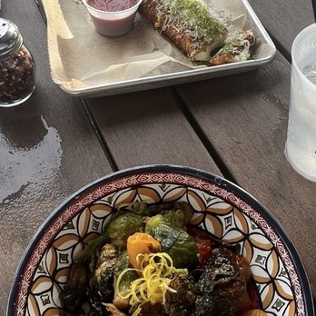 Amici 30A Italian Kitchen - Brussel Sprouts and Giant mozzarella stick - Italian Near Me - Inlet Beach, Florida Amici 30A Italian Kitchen - Brussel Sprouts and Giant mozzarella stick - Italian Near Me - Inlet Beach, Florida