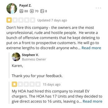 Vanzwieten Electric - Pejorative language used against a minority woman. - Electricians Near Me - Redondo Beach, California