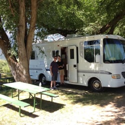 Kamei Campground - Close to road but shaded with trees.
