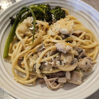 Marcel's Culinary Experience - Chicken tetrazzini with roasted broccolini - Kitchen & Bath Near Me - Glen Ellyn, Illinois