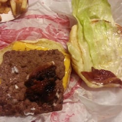 Wendy's - Poor excuse for a jr bacon cheeseburger. Missing some stuff!