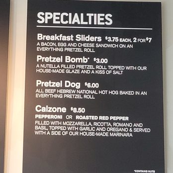 The Pretzel Bakery - Menu - Specialties 4.17.22 - Bakeries Near Me - Potomac, Maryland