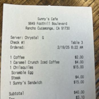 Sunny's Cafe - Breakfast & Brunch Near Me - Rancho Cucamonga, California Sunny's Cafe - Breakfast & Brunch Near Me - Rancho Cucamonga, California