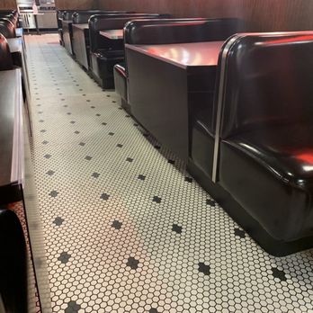 DiBella's Subs - Cute diner floor tiles and discreetly blocked off tables, COVID era. - Sandwiches Near Me - Newington, Connecticut
