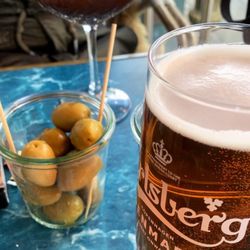 Rosé Rosé Bistro Hellerup - Espresso martini and a large Carlsberg