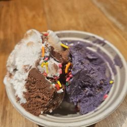 Stella Jean’s Ice Cream - Ube + peppermint . Note I ate a lot of it before taking the picture
