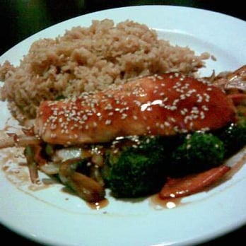 Hako Japanese Restaurant - Salmon hibachi with grilled veggies and rice - Sushi Bars Near Me - Raleigh, North Carolina Hako Japanese Restaurant - Salmon hibachi with grilled veggies and rice - Sushi Bars Near Me - Raleigh, North Carolina