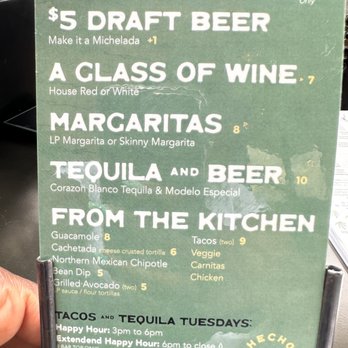 La Popular Austin - Happy Hour drink menu - Mexican Near Me - Austin, Texas