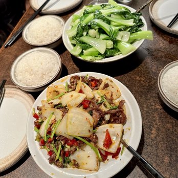 CHILI - Spicy Cumin Lamb, Bok Choy with Garlic - Szechuan Near Me - New York, New York CHILI - Spicy Cumin Lamb, Bok Choy with Garlic - Szechuan Near Me - New York, New York