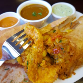 Dosa Corner - Shrimp masala dosa. Very juicy. - Indian Near Me - Vancouver, British Columbia