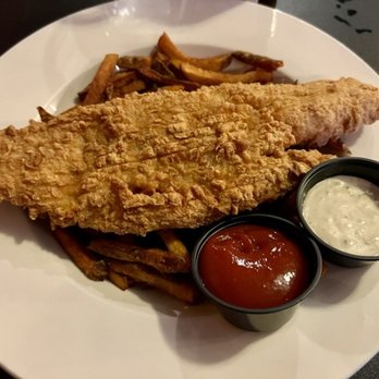 The Forge - Lightly breaded and delicately fried generous portion of haddock with giant plate of hand cut fries. - Bars Near Me - Randolph, Vermont
