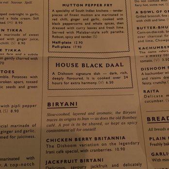 Dishoom - Menu - Indian Near Me - London, XGL Dishoom - Menu - Indian Near Me - London, XGL