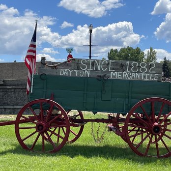 Dayton Mercantile - An extra plus is the spacious garden with a collection of antiquities - Sandwiches Near Me - Dayton, Wyoming Dayton Mercantile - An extra plus is the spacious garden with a collection of antiquities - Sandwiches Near Me - Dayton, Wyoming