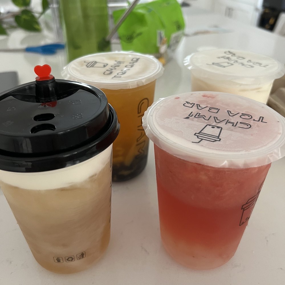 Chami Tea Bar - Cheese Foam Green Tea, Strawberry Green Tea, Green Boba Milk Tea, Peach Green Tea - Bubble Tea Near Me - Whittier, California