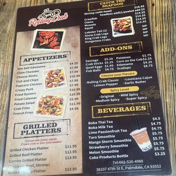 Rolling Crab - Menu - Seafood Near Me - Palmdale, California Rolling Crab - Menu - Seafood Near Me - Palmdale, California