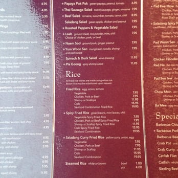 Saladang - Menu 2 - Thai Near Me - Pasadena, California