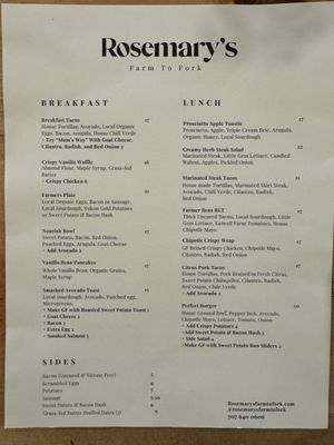 Menu photo 8 Rosemary's Farm To Fork Cafe Dixon, CA Menu photo 8 Rosemary's Farm To Fork Cafe Dixon, CA