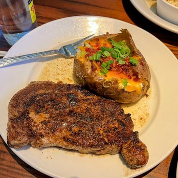 LongHorn Steakhouse - Ribeye with loaded Idaho Baked Potato - Steakhouses Near Me - Sugar Land, Texas