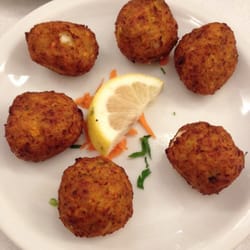 To Steki - Pumpkin & Feta Balls, these were delicious. Make sure and squeeze the lemon wedge on top.