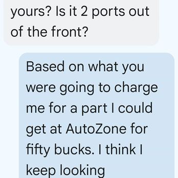 Help Smog Parts - Proof that the conversation happened. - Auto Parts & Supplies Near Me - Visalia, California Help Smog Parts - Proof that the conversation happened. - Auto Parts & Supplies Near Me - Visalia, California