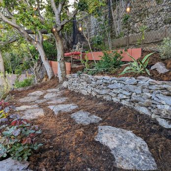Zarco Gardens Landscaping - a stone wall and a stone path - Gardeners Near Me - San Mateo, California Zarco Gardens Landscaping - a stone wall and a stone path - Gardeners Near Me - San Mateo, California