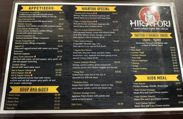 Menu photo 6 Hiratori Hibachi Express Ramen Yakitori Parker, CO Menu photo 6 Hiratori Hibachi Express Ramen Yakitori Parker, CO