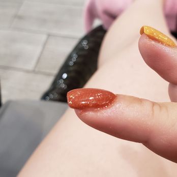 Holly Nails & Spa - You can see the paint that she was messy with and didn't even bother to take off. - Nail Salons Near Me - Riverside, California Holly Nails & Spa - You can see the paint that she was messy with and didn't even bother to take off. - Nail Salons Near Me - Riverside, California