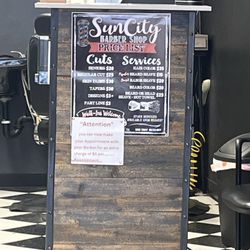 Sun City Barber Shop - January 2025 price list