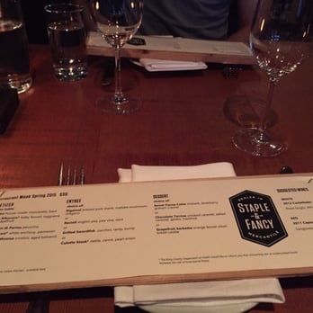 Staple & Fancy - Menu - loved the wood board touch! - Italian Near Me - Seattle, Washington Staple & Fancy - Menu - loved the wood board touch! - Italian Near Me - Seattle, Washington