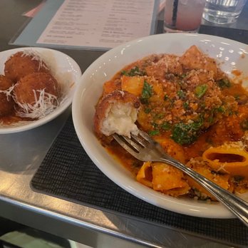 MIDA - ARANCINI and PACCHERI BOLOGNESE - Italian Near Me - Boston, Massachusetts MIDA - ARANCINI and PACCHERI BOLOGNESE - Italian Near Me - Boston, Massachusetts