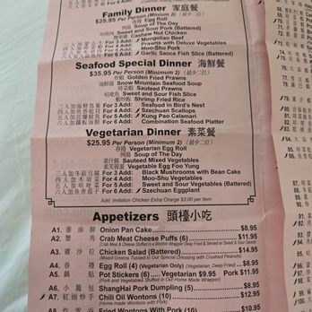 Soo Yuan Restaurant - Menu - Chinese Near Me - Calistoga, California