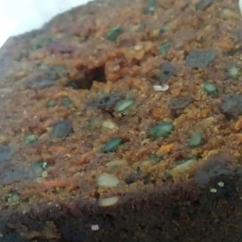 Gregorys Coffee - Carrot cake. Side view while in the bag. - Coffee & Tea Near Me - New York, New York
