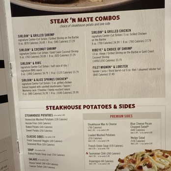 Outback Steakhouse - Menu - Steakhouses Near Me - Baltimore, Maryland Outback Steakhouse - Menu - Steakhouses Near Me - Baltimore, Maryland